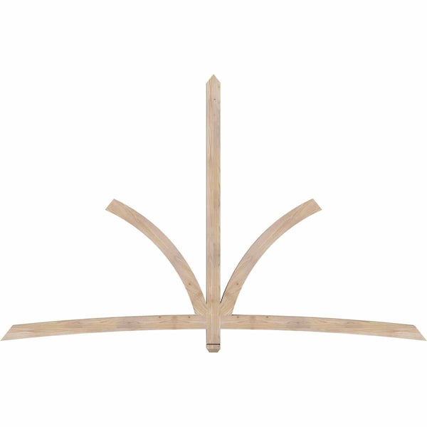 Ekena Millwork Davenport Smooth Timber Gable Bracket, Douglas Fir, 108"W x 68"H x 3 1/2"D x 3 1/2"F, 15/12 Pitch GBW108X68X0404DAV00SDF - main